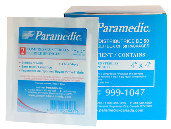 Sterile compresses 4'' X 4'' (box of 50)
