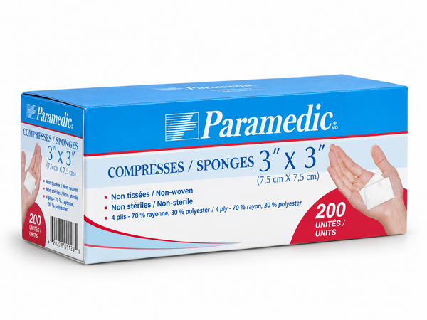 Non-sterile compresses 3''X3'' (200u)