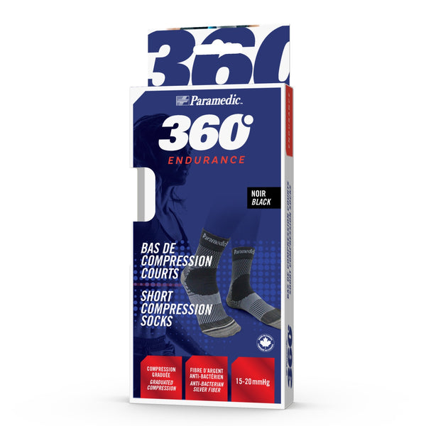 SHORT COMPRESSION SOCKS BLACK