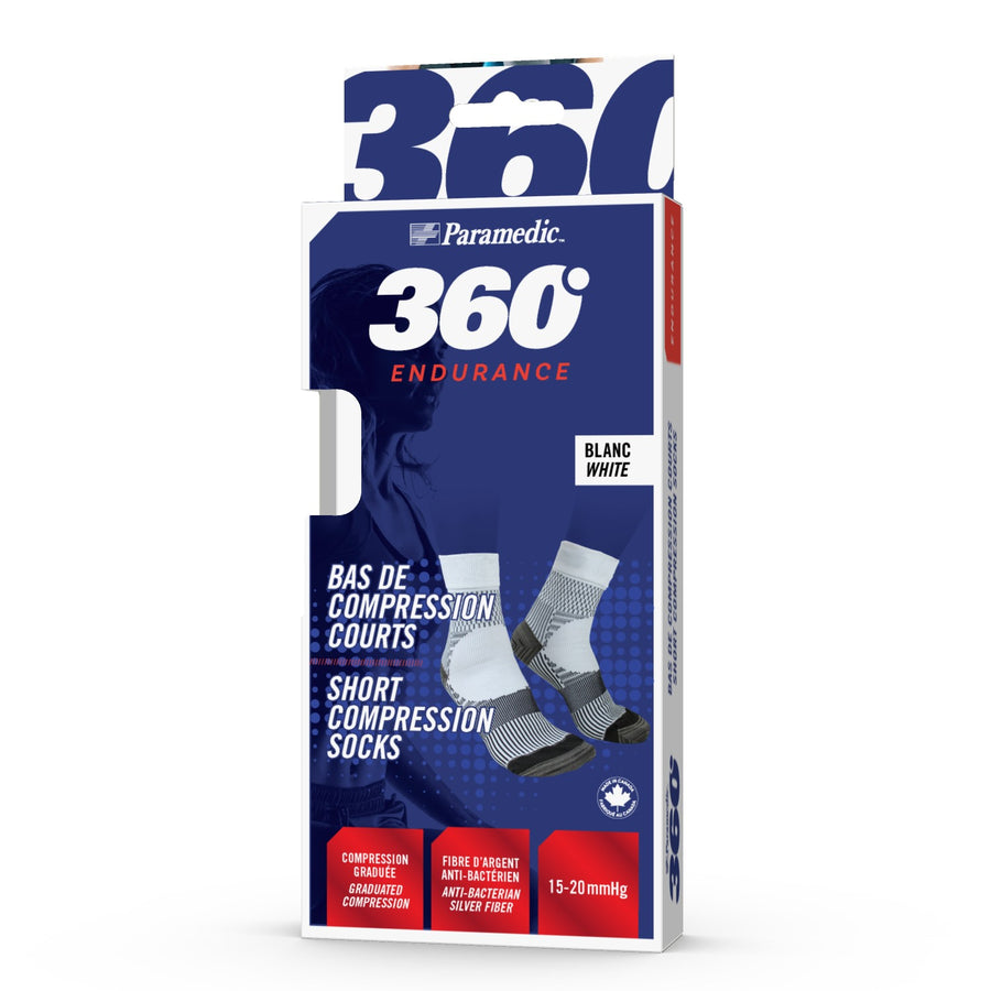 SHORT COMPRESSION SOCKS WHITE