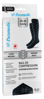 Merino wool compression socks 20-30mmHg