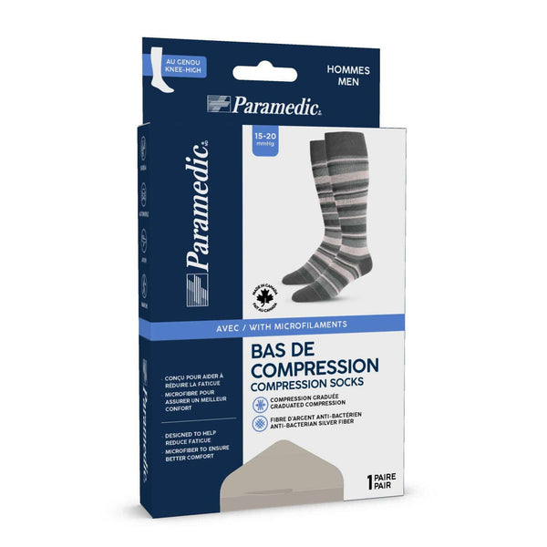 FASHION COMPRESSION SOCKS 15-20mmHg MEN STRIPES IRREG