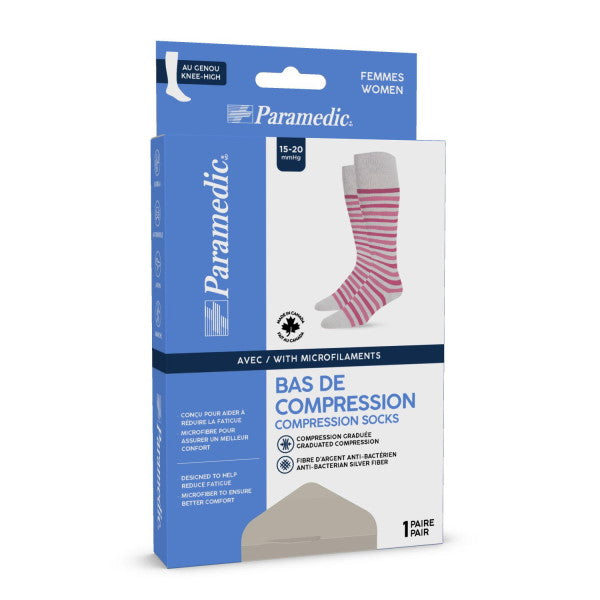 FASHION COMPRESSION SOCKS 15-20mmHg WOMEN STRIPES REG