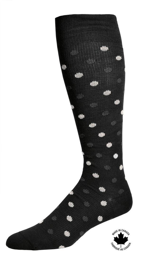 PARAMEDIC 15–20 mmHg MEN’S FASHION COMPRESSION SOCKS – POLKA DOTS – 1 PAIR
