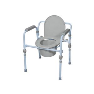 Folding Steel Commode